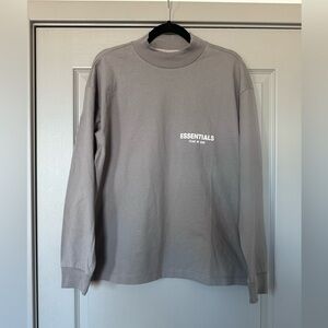 Fear of God Essentials Long Sleeve Tee - Desert Taupe/Gray-New With Tags